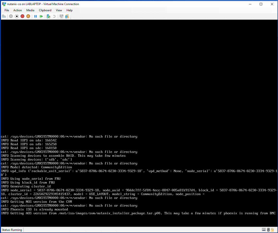 Booting the VM