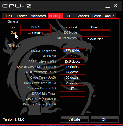 CPU-Z Corsair Timings